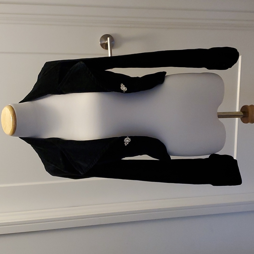Twill Twenty Two Black Velvet Stretch Jacket Blazer Coat